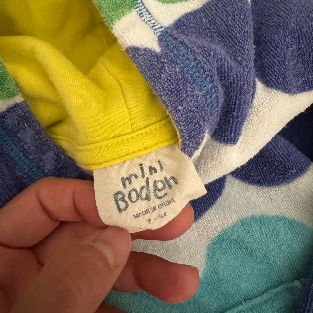 Mini boden toweling hoodie - Picture 3 of 3